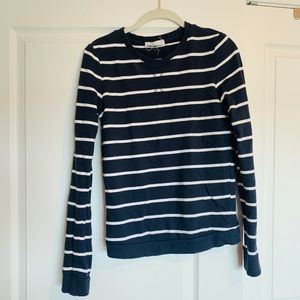 Forever 21 Striped Navy Long Sleeve sweater